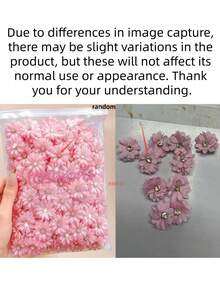 20/10pcs/Set Soft Pink Chiffon 3D Flower Hair Clips, Flower Design With Rhinestone Embellishments, Gentle Sweet Cute, Minimalist Fashion Hair Accessories - Suitable For Girls And Teenagers, Daily School, Vacation, - Multicolor - View 8