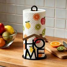Creative HOME Letter Vertical Paper Towel Holder Acrylic Roll Paper Rack Universal Home Kitchen Dining Table Living Room No-Drill Desktop Paper Towel Storage Rack Nordic Luxury Desktop Decor - Multicolor - View 4