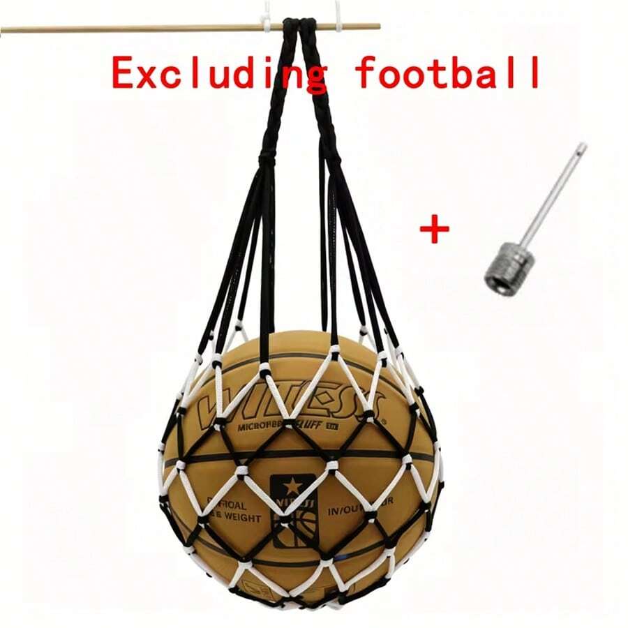 2pcs High Quality Reusable Ball Mesh Bag + Air Needle Set, Basketball - Football Mesh Bag/Reinforced Stitching/High Quality Mesh Bag/Durable, Handheld - Sports Equipment Portable Protection Storage, - Multicolor - View 1
