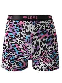 5pcs Plus Size High Waist Panties, Solid Color & Printed Pattern, Comfortable & Fashionable Design, Anti-Slip Fit, Breathable Fabric - Multicolor - View 4