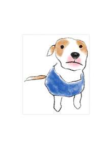 1pc Hand‑Painted Cartoon Puppy Pattern Temporary Tattoo Sticker, Realistic Fake Tattoo Design, Suitable For Daily, Bachelorette Party Favors, Music Festivals, Games, Graduation Gifts, Lasts 3‑5 Days - Multicolor - View 4