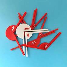 2/6/9Pcs Angle Measurement Tool, Math Protractor Ruler, Geometry Angle Demonstration Teaching Aid, Geometry Teaching Aid Suitable For Math, School, Classroom, Home Teaching, Learning Angles, Birthday Gift, Thanksgiving Gift, Christmas Gift, New Year Gift - Multicolor - View 9