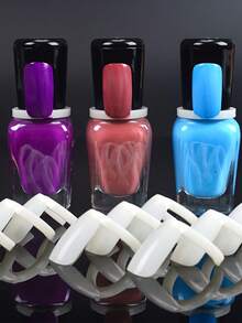 Transparent Color Ring Color Card, Nail Polish Display Board Ring-Shaped Color Card Nail Art Display Tool, Nail Care Supplies, Nail Art Tools, Back To School, Nails, Nail Tips Nail Art Tools - Multicolor - View 2