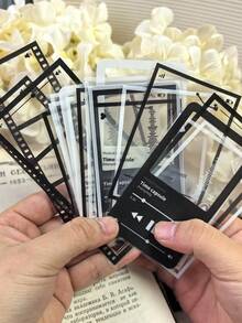1 Pack 20pcs Black & White Music Film PET Stickers For Scrapbooking, Journaling, Collage - DT1742 - View 1