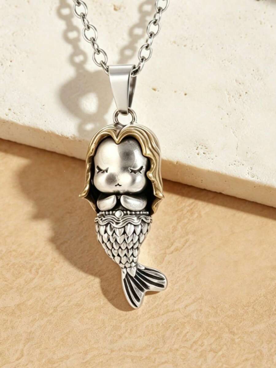 New Model Personalized Luxury Elegant Style Best-Selling Retro-Themed Mermaid Fashion Women's Pendant Necklace - Mermaid Pendant Necklace - View 1