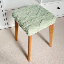 Soft Cotton Velvet Square Stool Cover, Elastic Dust-Proof Vanity Stool Cover - Multicolor - View 14
