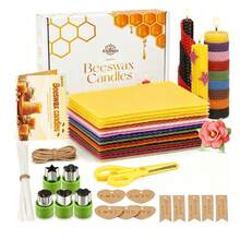 Candle Making Kit, Includes Beeswax Sheets, 4m Wick, Molds, Scissors, Labels And Rope, DIY Candle Materials, Holiday Gift - Candle Making Kit - View 2
