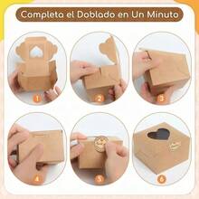 Cupcake Boxes, 20PCS Dessert Boxes  Cardboard Boxes, Practical Candy Boxes And Wedding Favor Boxes. - Multicolor - View 5