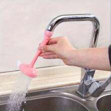 Bộ 6 món (3 phụ kiện vòi nước + 3 kẹp) miếng chắn bắn nước kéo dài cho vòi nước gia đình, dễ lắp đặt, điều chỉnh được lưu lượng nước, phù hợp với hầu hết các chậu rửa, tiện dụng cho việc giặt rửa và vệ sinh tại nhà (màu ngẫu nhiên) - 6 món (3 vòi + 3 kẹp) - Xem 9