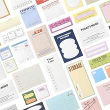 モノライク 今日の記録シールパック 102枚 Today's Record Sticker Pack - バラエティパック 日記 スクラップブック 防水 ファンシーステッカー - 本日の記録 - チェックする 1