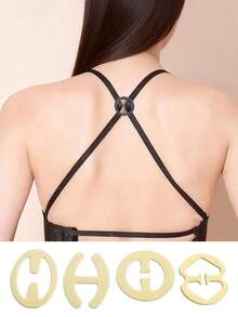 4pcs Back Bra Control Clips, Anti-Slip Buckle, Anti-Exposure Buckle, Women's Lingerie Accessories - Multicolor - View 15