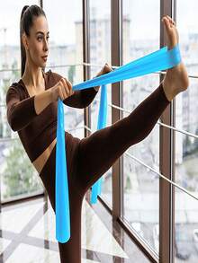 3pcs/1pc Multicolor Latex Fitness Resistance Bands, Elastic Yoga Stretching Straps, Suitable For Leg, Hip, Arm Shaping, Portable Home Gym Workout Sports Bands - Multicolor - View 7