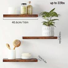 1pc Floating Wall Shelf, Wall Decor, Room Decor, Home Decor, Suitable For Bathroom, Living Room, Bedroom, Kitchen And Garage Wall Decor, Housewarming Gift, Suitable For Living Room, Bedroom, Kitchen And Bathroom And Other Multiple Scenes - View 4