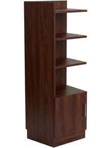 Mueble Esquinero de Melamina Anel- Estantería Organizadora con Estantes y Repisas, Diseño Moderno Minimalista para Sala, Oficina o Dormitorio - Marrón - Ver 1