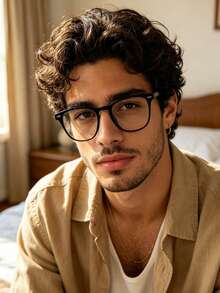1pc Women Solid Black Retro Round Glasses,Blue Light Glasses,Fake Eyewear,Slim Face Y2K Eyeglasses,Back To School - A - View 1