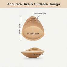 10pcs/2pcs Bra Pads, Swimsuit Inserts, Adhesive, Skin-Friendly, Comfortable, Easy To Use, Washable, Detachable And Reusable, Suitable For Backless, Low-Waist Dresses, Swimwear And Other Outfits, Beautifully Shape The Bust Line. Can Be Adjusted In Size With Scissors, Suitable For Any Clothing - Multicolor - View 3