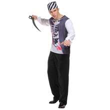 Pirate Cosplay Captain Jack Sparrow Costume Men Women Female Male Female Carnival Halloween Set - Multicolor - View 6