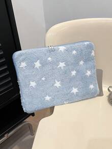 Solid Color Floral Minimalist Luxury Multi-Size Laptop Tablet Storage Bag Computer Case - Baby Blue - View 3