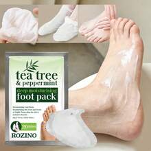 Rozino 2 buah Masker Kaki Pelembap Intensif Tea Tree & Mint. Aroma Tea Tree & Mint, Menyegarkan & Nyaman di Kaki, Melembapkan Secara Intensif, Menenangkan Kaki Kering & Kasar, Melembutkan & Menutrisi, Memperbaiki Kekeringan & Pengelupasan. Dikemas Individual 60g, Bersih & Higienis, Perawatan SPA Kaki di Rumah, Mudah Digunakan - View 9