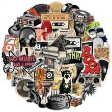 Retro Y2K Rock Music Graffiti PET Stickers 50pcs Waterproof Transparent Decals For Skateboard Phone Case Journal DIY Decor - 50 PCS - View 2
