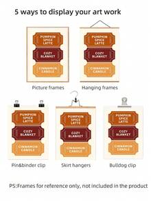 1pc Frameless Cute Fall Ticket Stub Aesthetic Wall Art Dorm Gift - Multi-color - View 8
