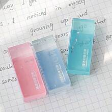 Cute Transparent Eraser - Durable Synthetic Rubber Rectangular Eraser | Back To School Supplies And Holiday Gifts Back To School Halloween Student Essentials Learning Essentials - Multicolor - View 1