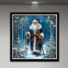 1PC DIY 5D Diamond Painting Kit Santa Claus Pattern - Round Full Drill Art Mosaic Craft, Home Wall Decor, Unframed - No Frame - View 2