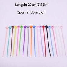5pcs/10pcs Colorful Silicone Cable Tie Doll Decoration Cords, Random Color - Multicolor - View 18