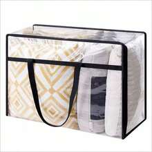 Package Includes 4 Clear Storage Bags To Meet Your Large-Scale Sorting Needs. Flexible Design Can Be Folded Flat When Not In Use, Won't Take Up Extra Storage Space. A Practical Household Organizer And Moving Supply For Every Family. - Multicolor - View 10