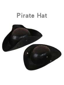 1pc Brown Faux PU Leather Funny Halloween Sailor Pirate Tricorne Hat, Fashion Captain Hat Cosplay Accessory, Suitable For Party, Performance, Costume, Masquerade - Party - View 10