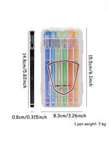 12-Color Diamond Neutral Pen Set With Storage Box, 0.5mm Fine Tip Colored Pens, Smooth Writing Diary Pens, Suitable For Note-Taking, Drawing, Sketching, Bookkeeping, School And Office Supplies - Diamond Gel Pen Set - View 2