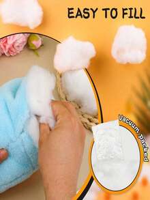 1pc 400g Compressed High-Quality High-Elasticity White Polyester Fiber Filling Cotton, Soft And Fluffy, High-Elasticity Pillow Core Filling Material, Suitable For DIY Dolls And Handmade Pillows, Warm Filling, Christmas Decoration - Multicolor - View 5