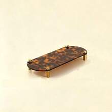 1pc Elegant French Acrylic Tray - Leopard Print Style, Suitable For Living Room, Bedroom, Entryway Decor Durable Acrylic Home Storage Tray, Bathroom Tray, Cosmetic Storage Tray - Multicolor - View 7