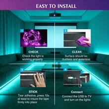Indoor LED Light With Button Switch, USB LED Light Strip, Suitable For Living Room Background Lighting, Easy To Install And Decorate, Halloween Applicable - Multicolor - View 9