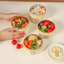 304 Stainless Steel Lunch Box, Bento Box Adult, Portable Insulated Lunch Container Set, Leakproof Microwaveable Hot Food Container, Cute Japanese Bento Box For School Student, Insulated Bowl With Lid, Tiffin Box, Food Warmer Container - Multicolor - View 11