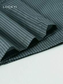 1pc Men's Spring/Autumn Korean Style College Stripe Button Straight Leg Wide Leg Casual Long Pants - Multicolor - View 8
