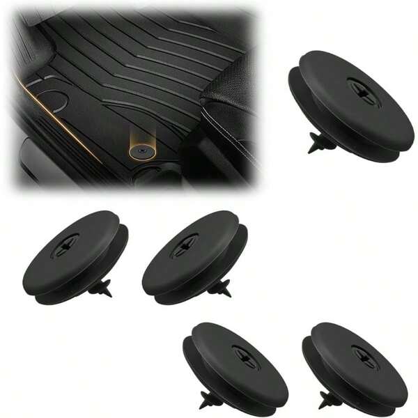 5 Sets Car Floor Clips, Non-Slip Car Carpet Fixing Clips, Safety Foot Pad Fastener, Universal Auto Interior Retaining Clip Replace #3D0-864-851-B41 3D0-061-795-B41(Black)