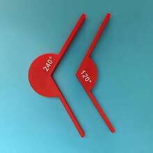 2/6/9Pcs Angle Measurement Tool, Math Protractor Ruler, Geometry Angle Demonstration Teaching Aid, Geometry Teaching Aid Suitable For Math, School, Classroom, Home Teaching, Learning Angles, Birthday Gift, Thanksgiving Gift, Christmas Gift, New Year Gift - Multicolor - View 8