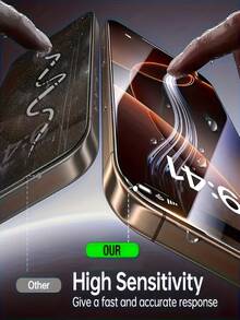 10-Pack 8K Ultra HD Tempered Glass Screen Protectors Compatible With For Iphone 18 Pro Max/17 Pro Max/Fold/17 Pro Air/17E/17/16/15/14/13/12/11/Plus/Mini/Xs Max/X/Xr/7/8/Se Dynamic Island Compatible 9H Hardness Upgrade Edge Protection Scratch Resista - Clear - View 2