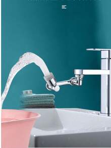 1pc Universal Faucet Extender, 1080° Rotating Zinc Alloy Water Nozzle, Threaded Sink Aerator Adapter, Anti-Splash Extension Head, Suitable For Kitchen Sink And Bathroom, Adapter Included - Multi-functional Robotic Arm Dual-mode Faucet Extender - View 6