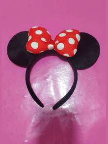 1 buah Bando Telinga Mickey & Minnie Mouse Resmi Disney dengan Pita, Aksesori Rambut Putri, Cocok untuk Pesta, Ulang Tahun, dan Cosplay (Beberapa Aksesori Mungkin Acak), Halloween - MultiWarna - View 11