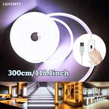 1pc Neon LED Light Strip, USB Powered, Hand Sweep Control Switch, Motion Sensor, Cuttable, Flexible Ambient Light, Suitable For Halloween, Christmas, Birthday Party, Bedroom, Living Room, Stage Background Decoration And Arrangement - Multicolor - View 15