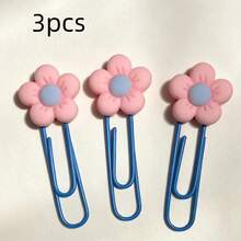 1/3/9/30Pcs Flower Paper Clips Bookmarks, Metal Bookmarks, Cherry Blossom Paper Clips, Document Storage Clips, Photo Album Decoration, Classroom Test Paper Storage, Multiple Color Options - Flower Paper Clips - View 14