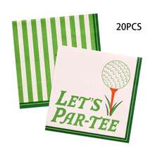 Golf Ball Pattern Disposable Paper Towels, Double-Layered And Thickened, Suitable For Outdoor Picnics And Themed Parties. - Style 1 - View 12