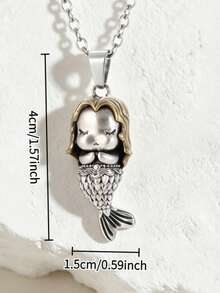 New Model Personalized Luxury Elegant Style Best-Selling Retro-Themed Mermaid Fashion Women's Pendant Necklace - Mermaid Pendant Necklace - View 4