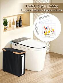 Foldable Toilet Paper Storage Box Large Capacity Toilet Paper Basket Toilet Paper Holder Space-Saving Storage Organizer For Bedroom Dormitory Office Tissue Roll Container Dispenser Bathroom Home Organization Essential Back To School - Toilet Paper Storage With Handle - View 11