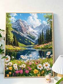 1pc Professional Art Use Adult Beginner Digital Oil Painting Set, Forest Landscape Oil Painting, DIY Handmade Painting Craft, Suitable For Home Wall Decoration - A - View 3