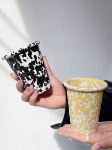 Splatter Dot Ceramic Cup, Multi-Functional Bathroom Mouthwash Cup, Ceramic Toothbrush Holder Cup, Suitable For Vanity, Home Decor Gift - Splatter Paint Cup - View 10