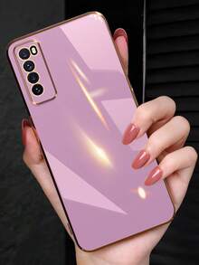 MewTrek 奢華電鍍手機殼，新款時尚矽膠防震軟殼，適用於 iPhone / Galaxy Hot Reno Honor - 紫色 - 查看 3