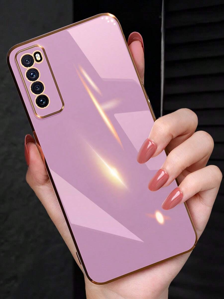 MewTrek Luxury Electroplated Phone Case, New Fashion Silicone Shockproof Soft Cover Compatible With IPhone / Samgsung Galaxy Hot Reno Honor - Purple - View 1